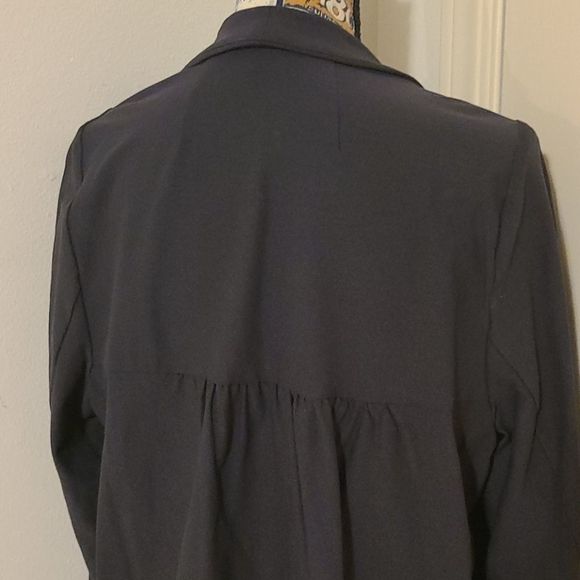 Eileen Fisher Grey Shawl Collared Jacket - Picture 3 of 6